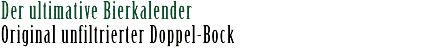 Der ultimative Bierkalender